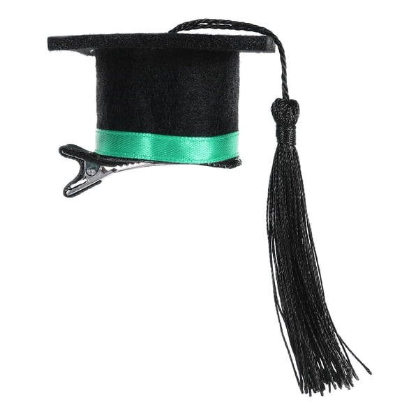 FONDOTIN 1Pcs Green Felt Mini Graduation Hat for Women and Girls at Graduation Parties