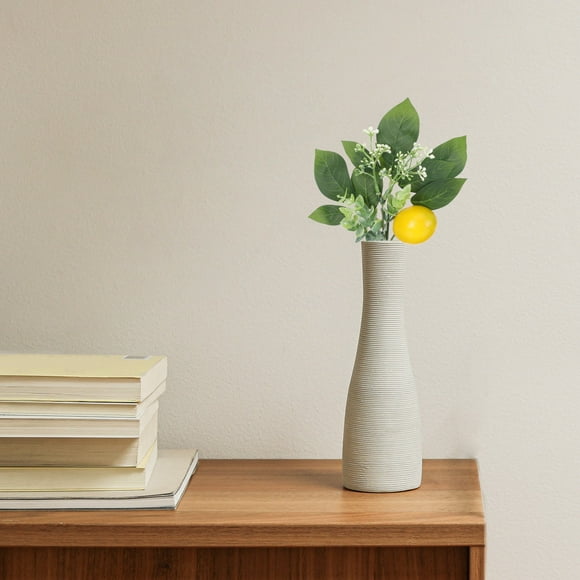 FONDOTIN 1Pcs Imitation Lemon Flower Cutting Branches Yellow Plastic Home Decor Art Decor 18x6.7in