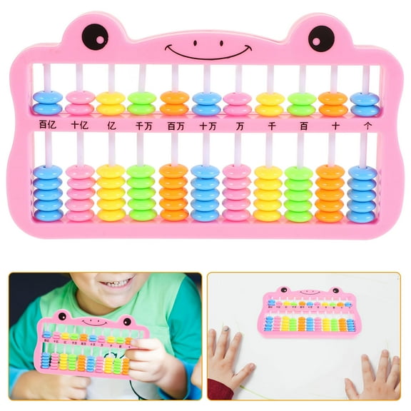 FONDOTIN 1Pcs Pink Rectangular Abacus for Kids Home Study Brain Improvement Device
