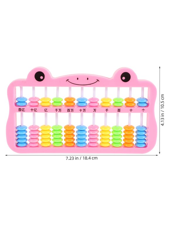1Pcs Pink Rectangular Abacus for Kids Home Study Brain Improvement Device