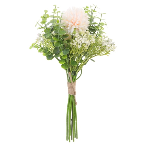 FONDOTIN 1Pcs Pink Silk Flower Simulation Bouquet Faux Eucalyptus for Household Decoration and Special Occasions