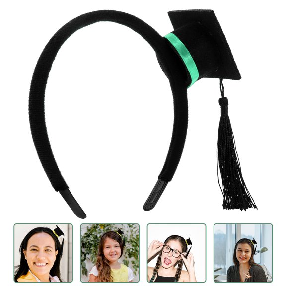 FONDOTIN 1Pcs Practical Graduation Hairband Green Plastic Felt Graduation Celebration Headwear