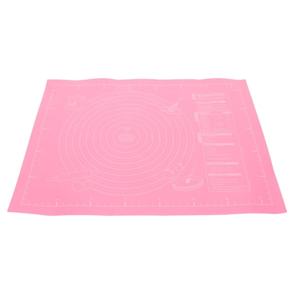 FONDOTIN 1Pcs Silicone Bake Mats Pink Rectangle for Baking and Pastry Making
