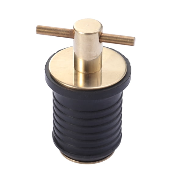FONDOTIN Black Rubber Screw-in Boat Drain Plug for Canoe Kayak Marine Use 1 Set Seal
