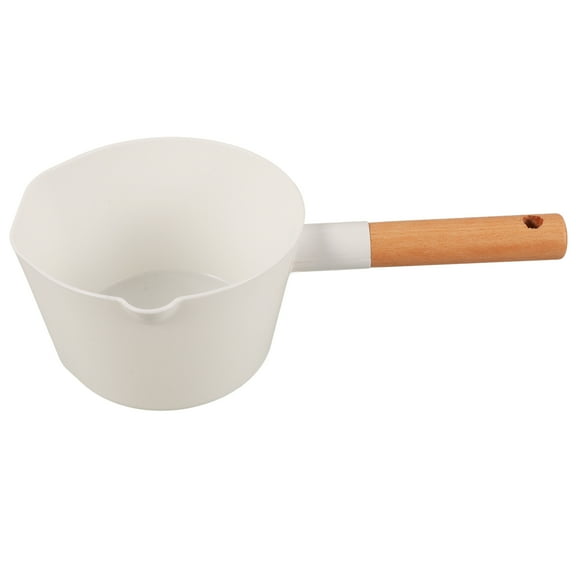 FONDOTIN 1Pcs Wood Ladle with Pour Spout Long Handle Kitchen Tool for Water Transfer