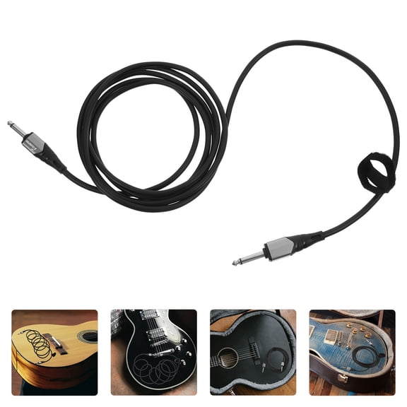 FONDOTIN 1Set Black Audio Cable for Guitar with Noise Reduction Twisted Shielding