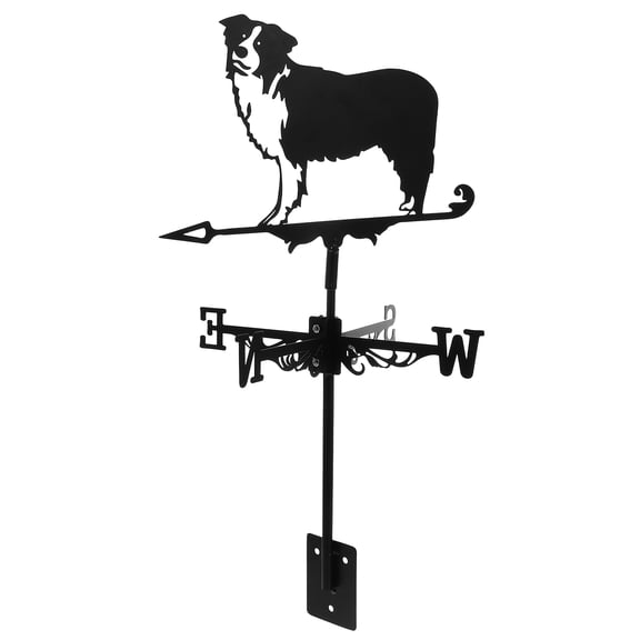 FONDOTIN 1Set Black Metal Weather Vanes for Yard Iron Garden Decor Outdoor Decor