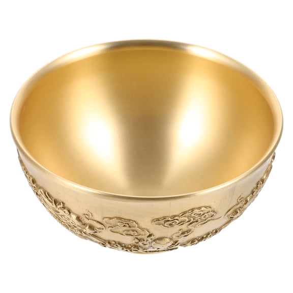 FONDOTIN 1Set Copper Bowl for Office Setting and Wealth in Traditional Style