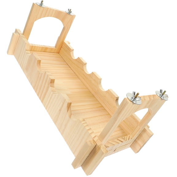 FONDOTIN 1 Set of Pet Bridge Wood Khaki for Hamsters and Mice