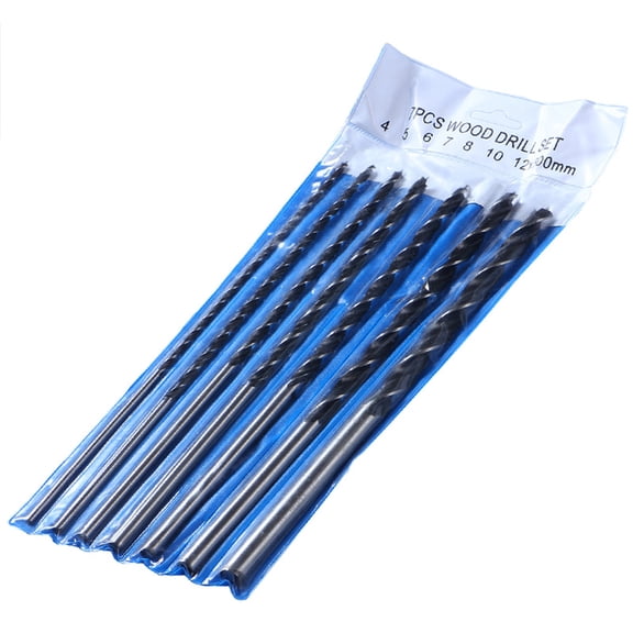 FONDOTIN 1Set Long Drill Bit Set for Hardwood and Drywall High Carbon Steel Grey Color