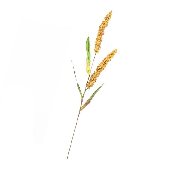 FONDOTIN 1Set Faux Wheat Stems Golden Long and Thin Shape for Corridor and Balcony Decoration