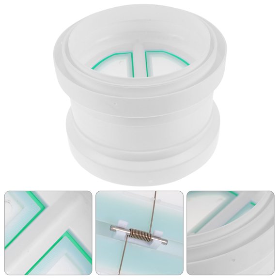 FONDOTIN Wall Flange Vent Connector Pipe Flange Air Vent Connector White 1Set 7.1X5.1in