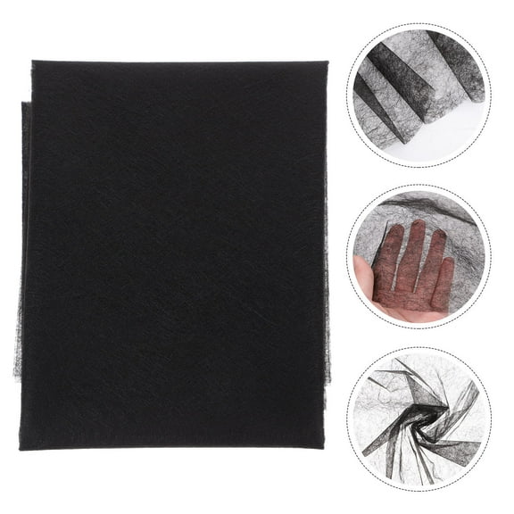 FONDOTIN 1Set Interlining Fabric for Sewing Black No Sewing Required for Home Sewing and Crafting