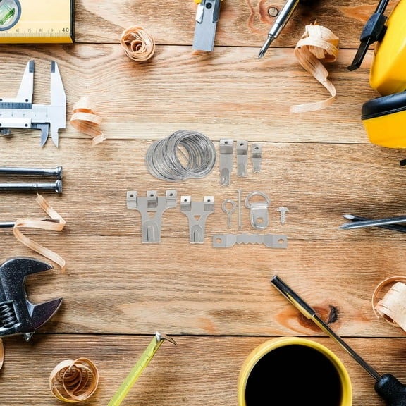 FONDOTIN 1Set Iron Heavy Duty Photo Hanger for Home Projects 1.18X1.18X0.20inch Silver