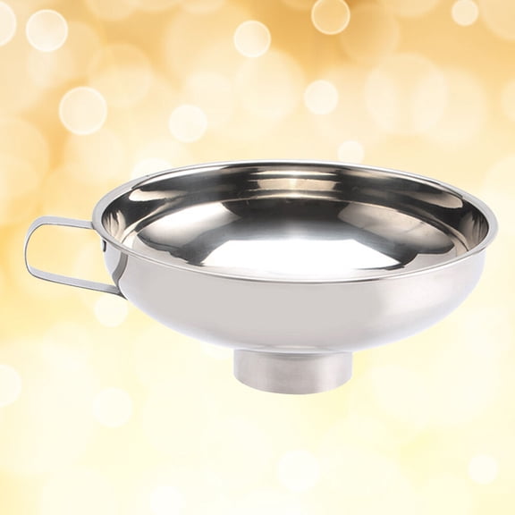 FONDOTIN 1Set Large Diameter Filling Funnel Wide Mouth Stainless Steel Transferring Liquids Baking Home Cooks