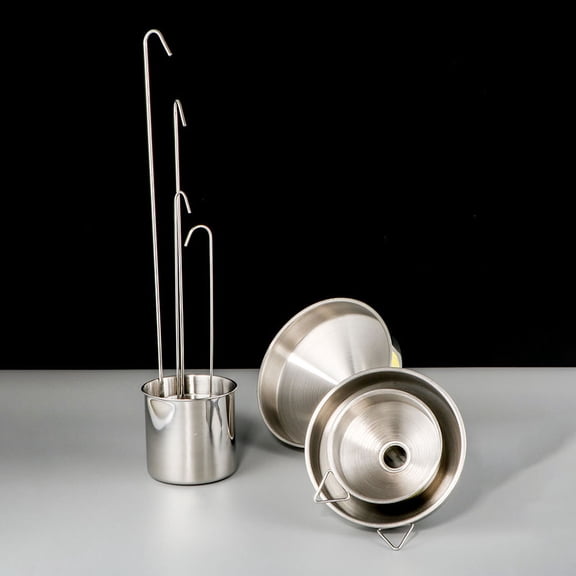 FONDOTIN 1Set Kitchen Funnel Set with Wine Ladle and Sauce Spoon Perfect for Pouring Oils and Sauces