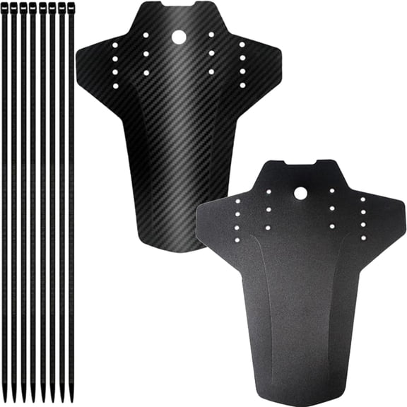 FONDOTIN 1Set Mountain Bike Mudguard Front and Rear Black Sturdy Plastic Protective Splash Guard