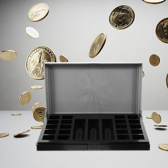 FONDOTIN 1Set Multi Color Coin Holder for Bank Use and Retail Business 8.5X5.3in