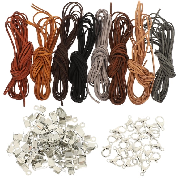 FONDOTIN Vintage Jewelry Craft Kit with Mixed Suede Cord Colors for Necklace and Bracelet Making Supplies