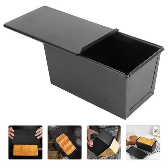 FONDOTIN 1Set Nonstick Bread Tin Non-Stick Coating Black For Home Bakers