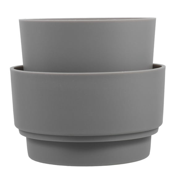 FONDOTIN 1Set Planter Shaped Hider Box Grey Abs Material Indoor Outdoor Use Hidden Storage Container