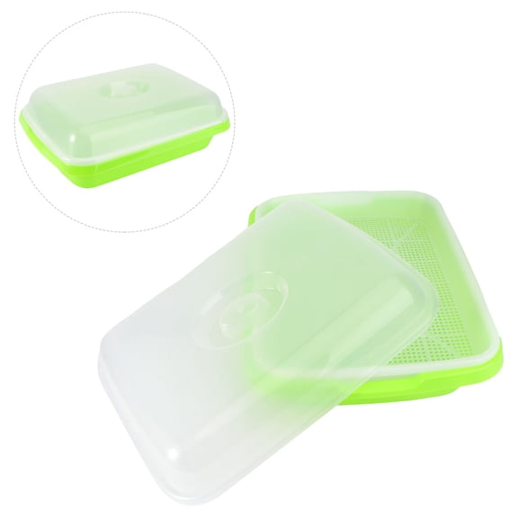 FONDOTIN 1Set Pp Grass Growing Tray for Home Gardening and Storage Rectangular