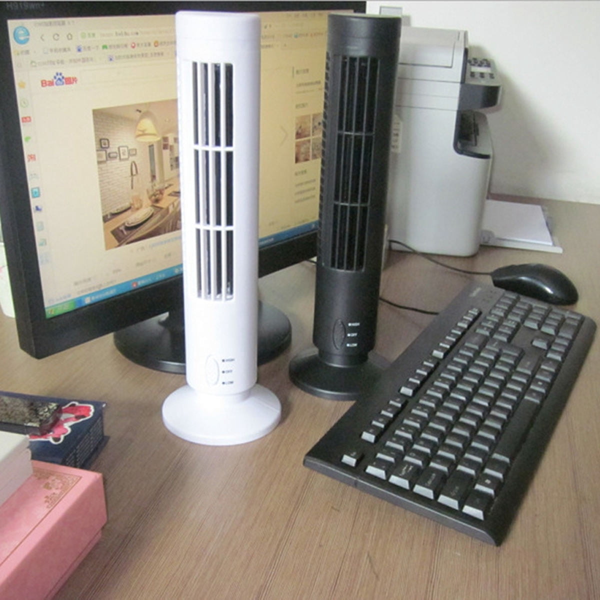 FONDOTIN 1Set Rechargeable USB Fan with Silent Operation for Home
