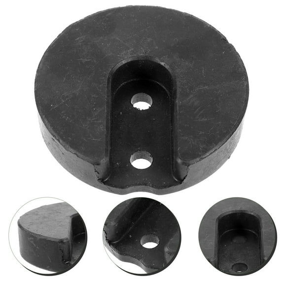 FONDOTIN 1Set Round Black Plastic Table Lamp Base Weight for Enhanced Stability in Bedroom and Other Home Areas