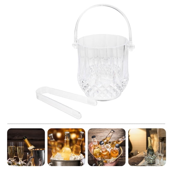 FONDOTIN 1 Set Transparent Ice Bucket for Wine Cooling in Hotels and Bars