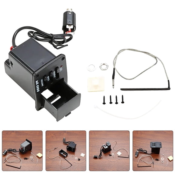 FONDOTIN 1Set Acoustic Ukulele Pickup Black Plastic Preamp Equalizer Easy to Use Instrument Accessory