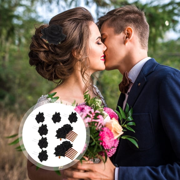 FONDOTIN Side Hair Accessories For Women Iron U Shaped Clip 1 Set 7 5in