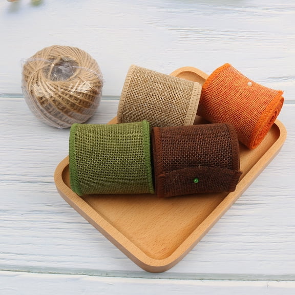 FONDOTIN 1Set Festival Packing Ribbon Assorted Hemp Fabric Ribbon for Wedding Party Supplies