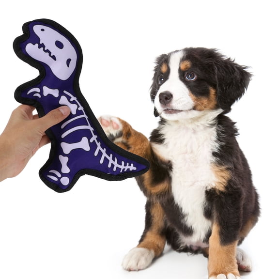 FONDOTIN Squeaky Stuffed Dog Toys Pet Dog Molar Bite Toy Blue 1pc