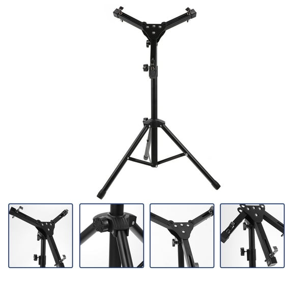 FONDOTIN 1set Alloy Drum Practice Stand Durable Snare Drum Rack Black For Personal Professional Use Enhanced Stability