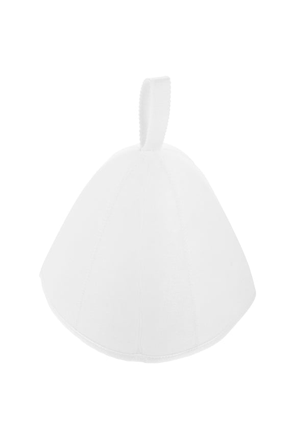 2 Pcs Steam Cap for Sauna Sauna Hat White Felt Fabric Moisture Absorption Unisex Design for Adults