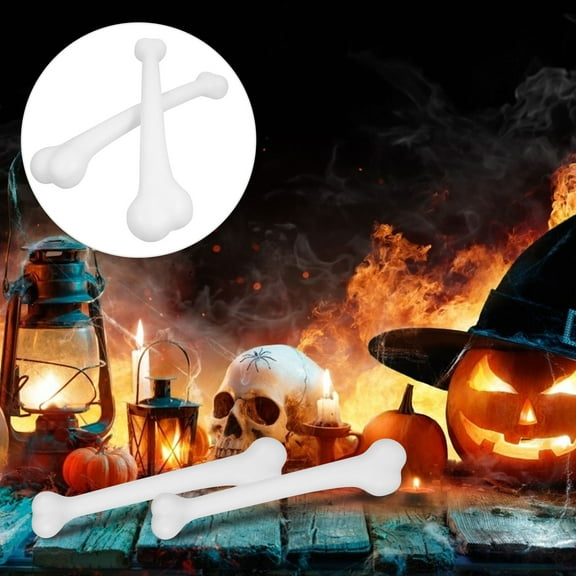 FONDOTIN 2 Pcs White Bone Decoration Ornaments Halloween Party Decorations Bones and Women