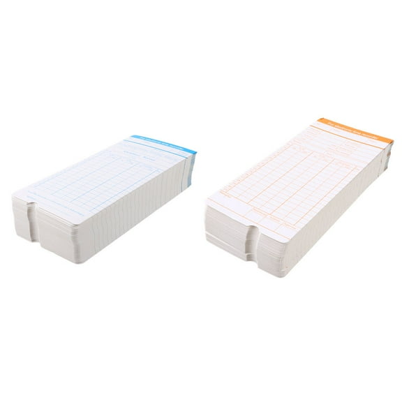 FONDOTIN 200 Sheets Cardstock Time Sheets for Attendance Recording Employees