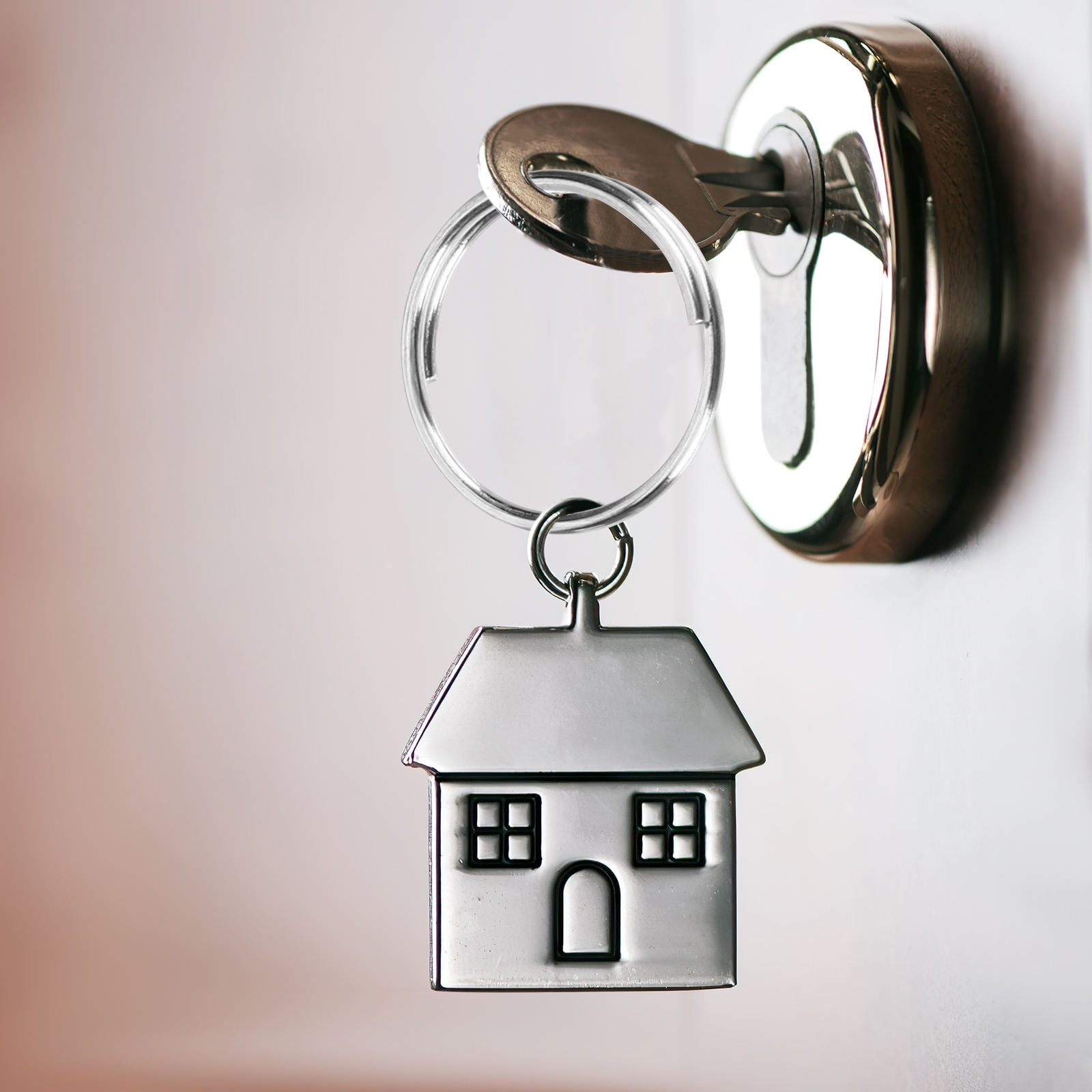 FONDOTIN 200Pcs Metal Key Rings Stainless Steel Silver Round Split ...