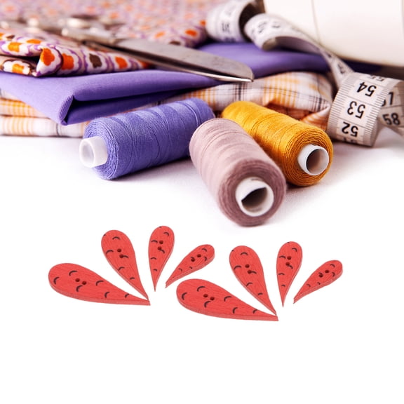 FONDOTIN Snowman Button Nose Wood Carrot Shape 200Pcs Christmas Theme