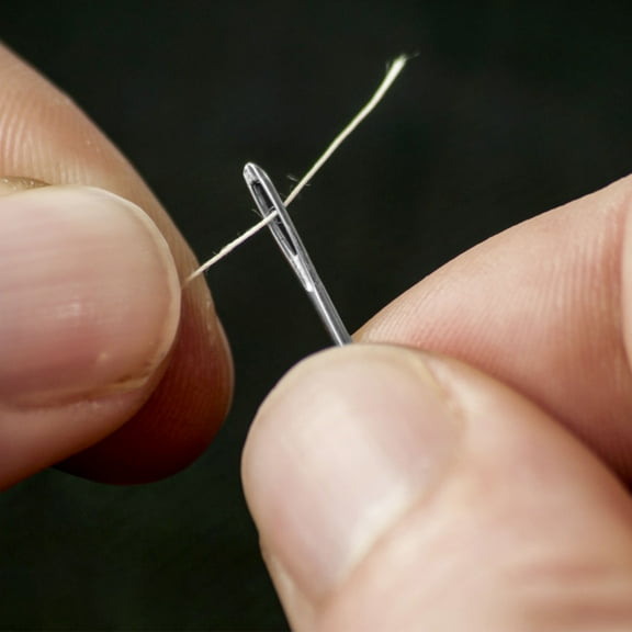 FONDOTIN Stainless Steel Darning and Beading Needles, 20 Pieces for Sewing, Crafting, and Embroidery