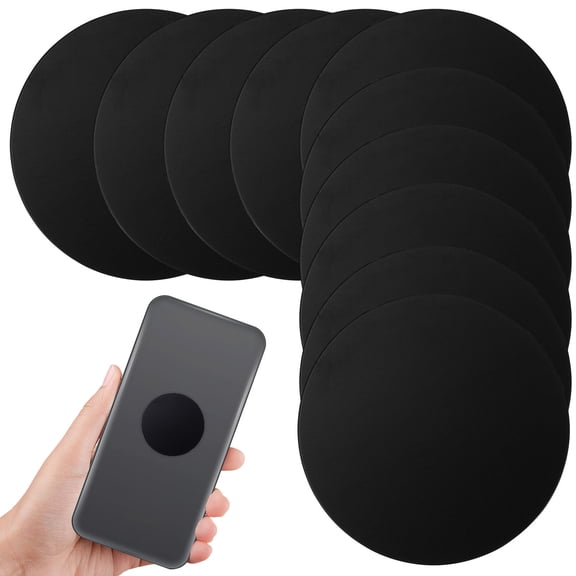 FONDOTIN Ultra Thin Black Metal Discs for Magnetic Car Phone Holders, 20 Pieces, Adhesive Vehicle Mount Accessories