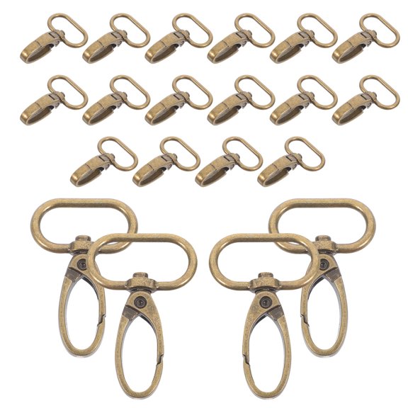 FONDOTIN 20Pcs Zinc Alloy Swivel Snap Hook Lobster Clasp for Bag with Smooth Rotation