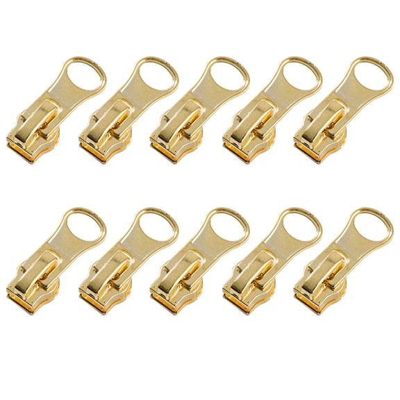 FONDOTIN 20Pcs Golden Zipper Pullers Durable Metal DIY Replacement Pull Tabs for Pants Coats and Bags