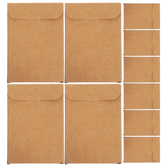 FONDOTIN 20Pcs Kraft Paper Favor Boxes, Rectangular Design, Sturdy, Khaki for Party Favor Packaging