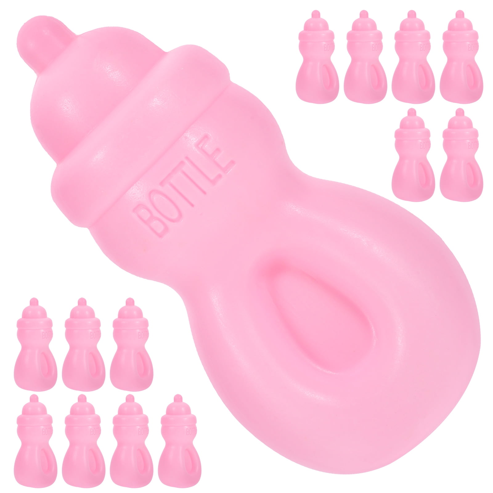 FONDOTIN 20Pcs Mini Bottles Realistic Look Small Feed Bottle for Kids Party Toys Baptism Decoration 3.3In