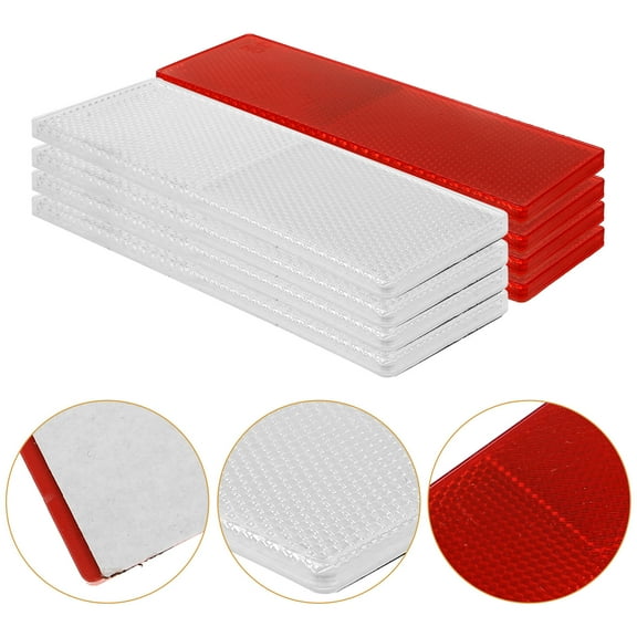 FONDOTIN 20Pcs Rectangular Adhesive Reflective Decals for Car Owners Annual Inspection Compliance