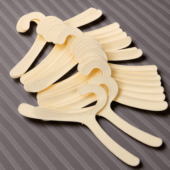 FONDOTIN 20Pcs Pet Apparel Hangers Portable Plastic Rack for Dog Clothes Storage