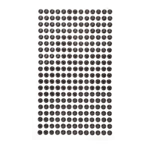 FONDOTIN DIY 5Mm Black Rhinestone Stickers for Car and Home Decor 234Pcs