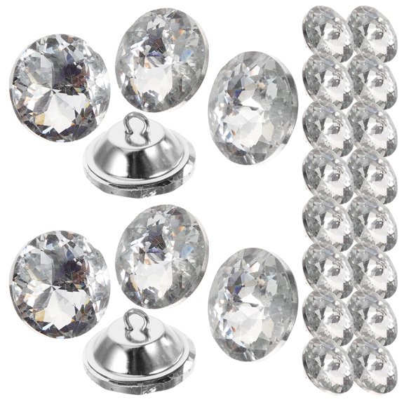 FONDOTIN 25 Pcs Fabric Buttons Sofa Crystal Buckle Elderly