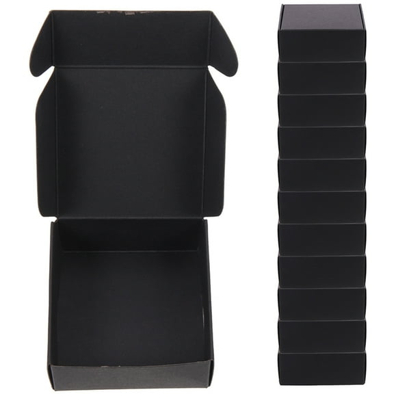 FONDOTIN Black Shipping Boxes for Storage - Anti-Falling, Neat Edges, 25Pcs